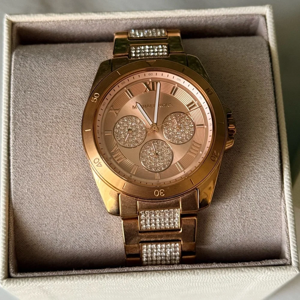 Michael Kors Rose Gold Watch - Crystal Accent